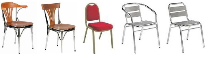 Alimunyum sandalye kiralama